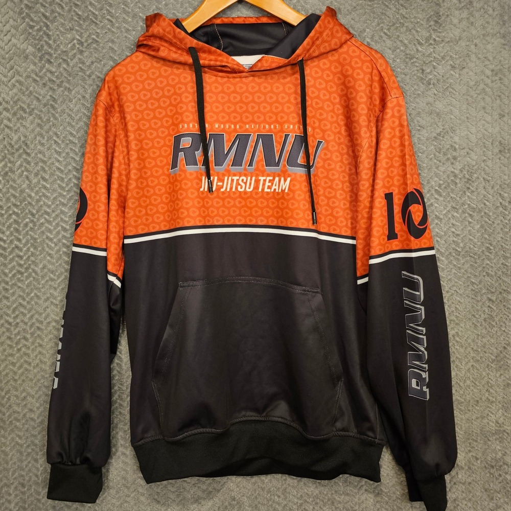 Tatami Fightwear Robson Moura Jiu-Jitsu Team RMNU Hoodie Orange Black Mens Large